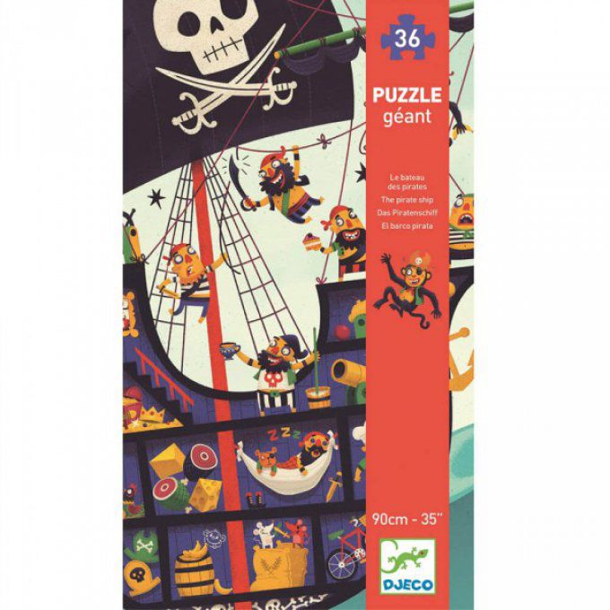 Puzzle géant Bateau Pirate 36 pièces H 90 cm